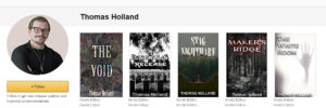 TH Author Newsletter alternative - screenshot of the Thomas Holland author amazon page.