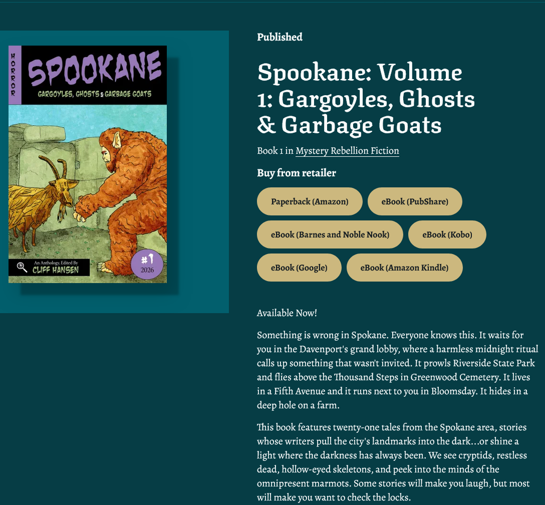 cover and details for Spookane Anthology volume 1